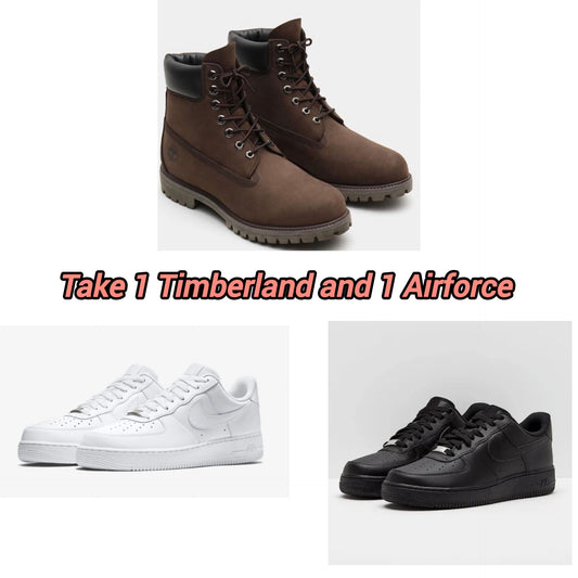 BROWN TIMBERLAND +AIRFORCE