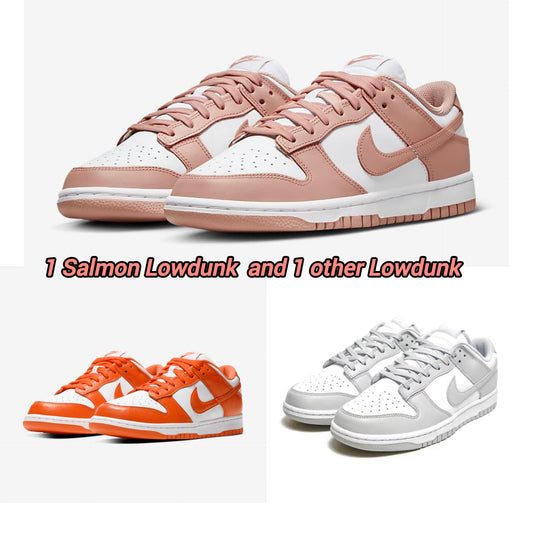 Lowdunk Salmon + Lowdunk Orange/Grey