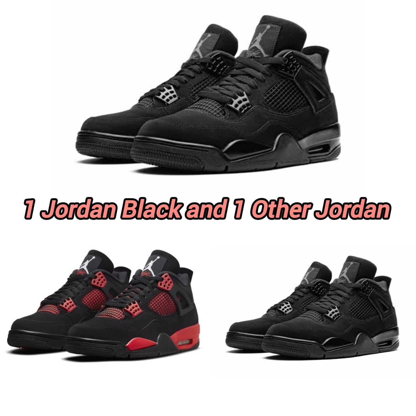 Jordan Black + Jordan Black/ Black Red