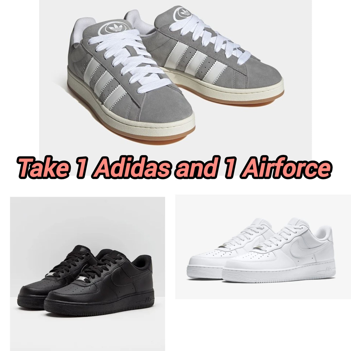 Adidas Grey +Airforce