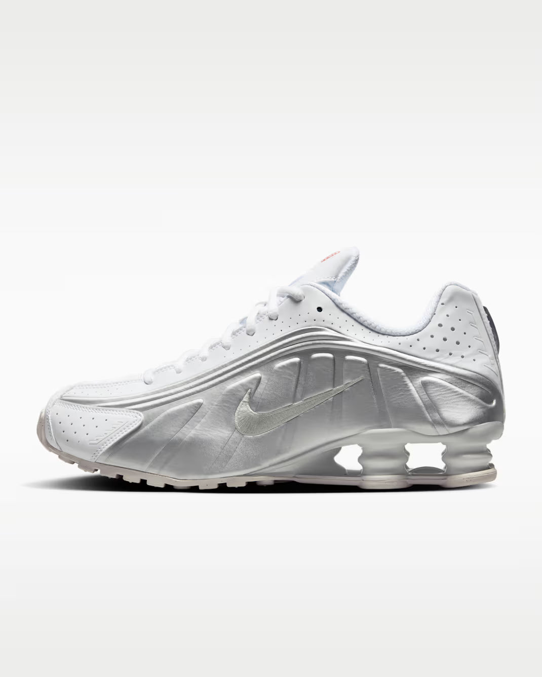 NIKE SHOX R4 WHITE METALLIC