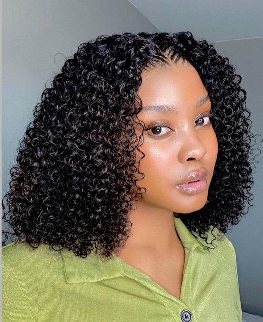 4x4 Jerry Curly Closure Wig