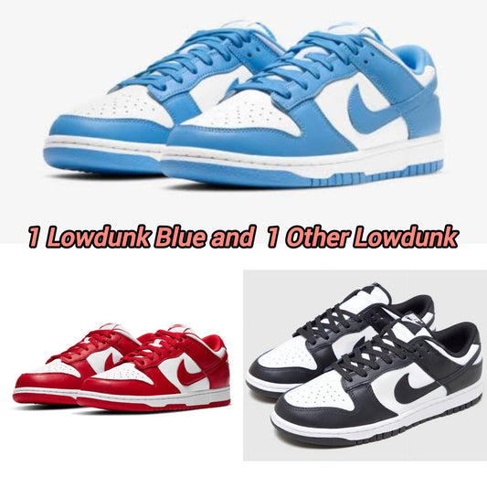 Lowdunk Blue +Lowdunk Black/Red