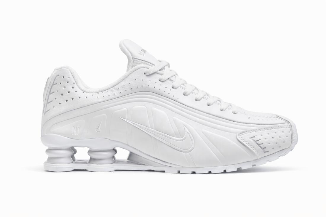 NIKE SHOX R4 ALL WHITE